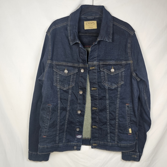 Chaps Other - CHAPS Denim‎ Men's Jeans Jacket Size XL Navy Blue stretch